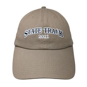State Track 2018 IHSAA Slideback Hat Tan One Size Adjustable Fahrenheit Headwear